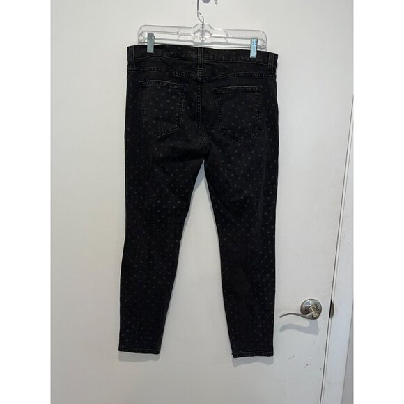 Current/Elliott The stiletto  Polka Dot Skinny Jeans 29 in black ash - Picture 4 of 8